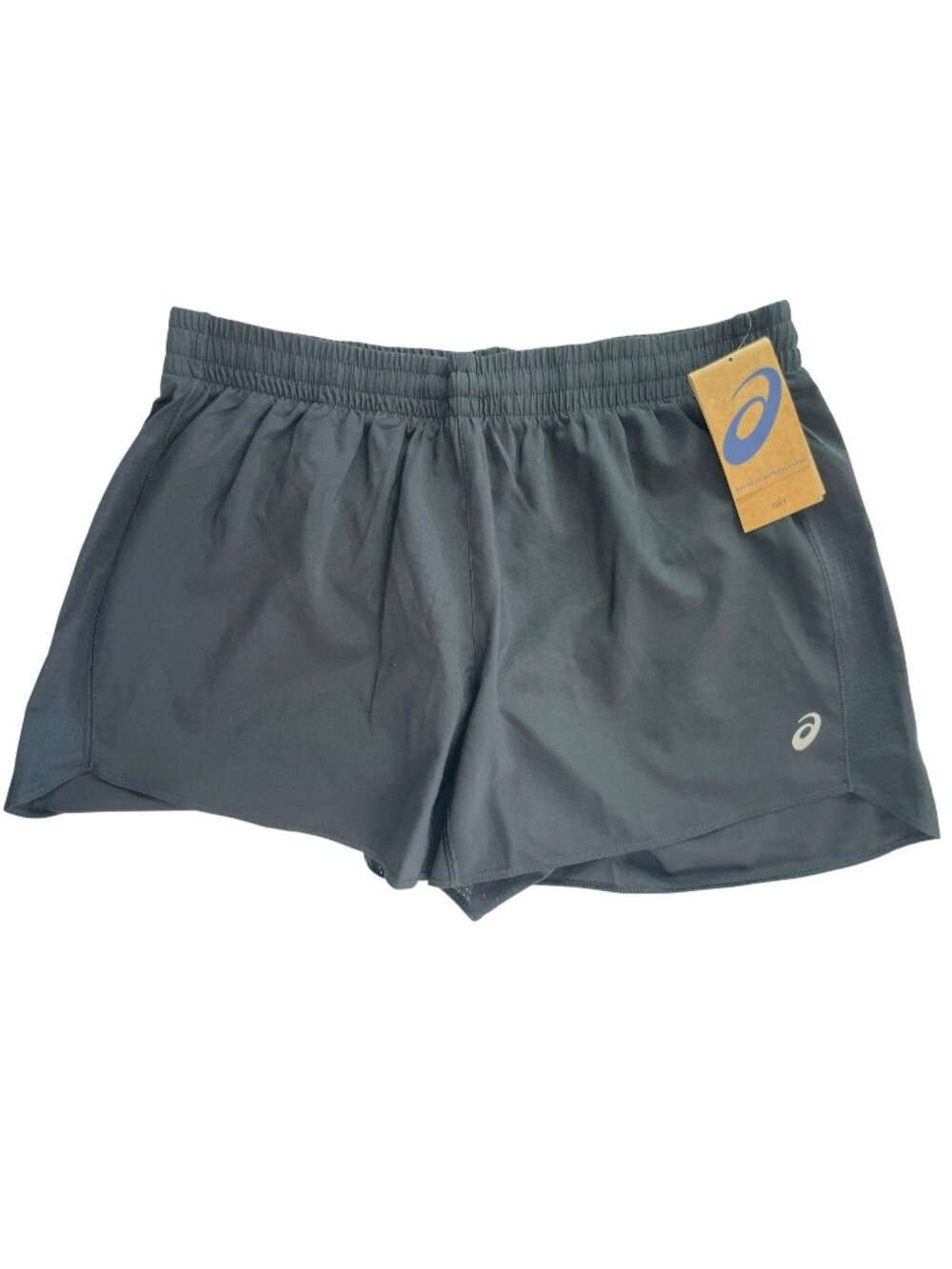 Asics Silver 4-Inch Running Shorts Black Lightweight Breathable Men's Sz L NWT